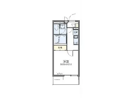 レオネクストルナ大宮(1K/2階)の間取り写真