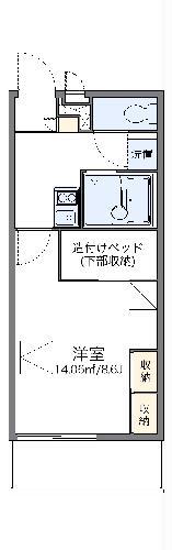 レオパレスよしけんⅢ(1K/1階)の間取り写真