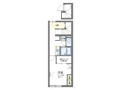 レオパレスユノ(1K/2階)の間取り写真