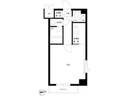 ルーブル渋谷松濤(1K/3階)の間取り写真