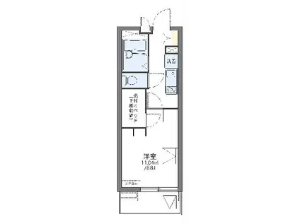 レオパレスピズィエール(1K/3階)の間取り写真