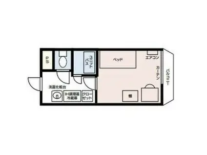 ドーミー名駅南(1K/2階)の間取り写真