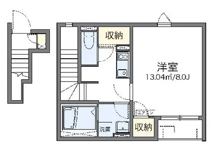 レオネクストプランドール(1K/2階)の間取り写真