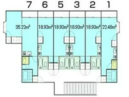 光明不動産第9テナント(1K/2階)の間取り写真