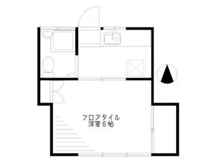 メゾン植松(1K/1階)の間取り写真