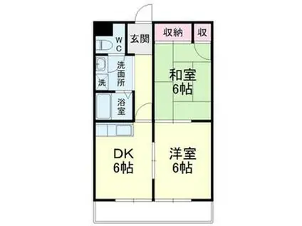 サンシャルム佐藤町(2DK/4階)の間取り写真