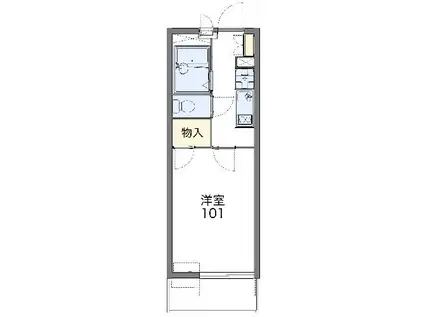 レオパレスフジニューコート(1K/3階)の間取り写真