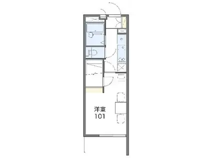 レオパレス栄町(1K/3階)の間取り写真