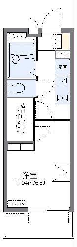 レオパレスグランエスポワールⅡ(1K/1階)の間取り写真