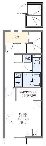 レオネクストHIGHWOODⅠ(1K/2階)の間取り写真