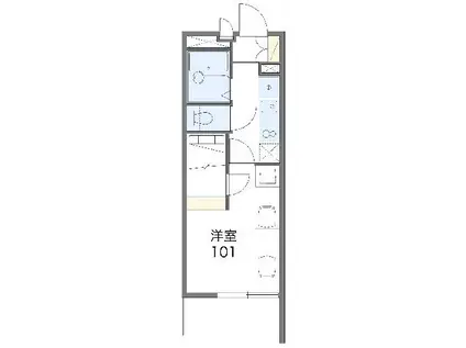 レオパレスだるま(1K/2階)の間取り写真