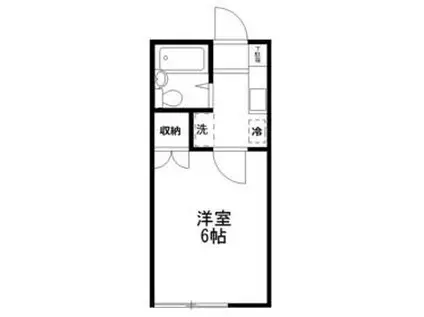 サンヒルズA棟(1K/1階)の間取り写真