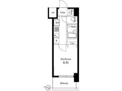 ハーモニーレジデンス池袋(1K/5階)の間取り写真