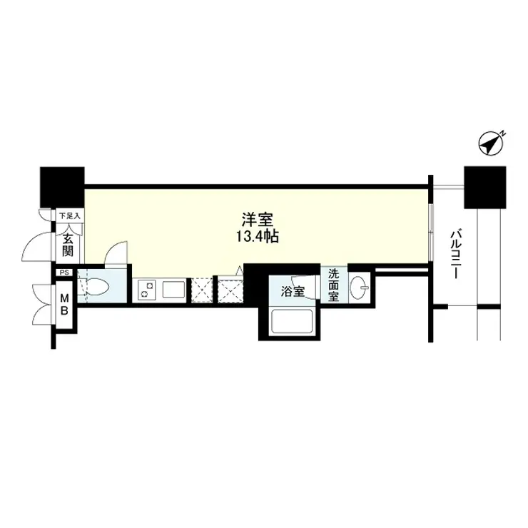パークフラッツ横濱公園 7階階 間取り