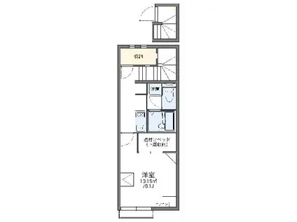 レオネクストスマイル(1K/2階)の間取り写真
