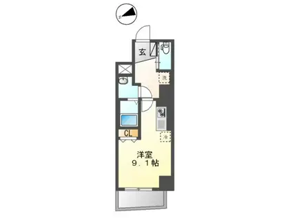 CHEZ KOTOBUKI シェ・コトブキ(ワンルーム/3階)の間取り写真