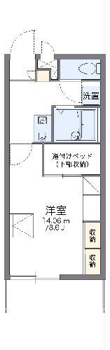 レオパレス搭ノ木(1K/3階)の間取り写真