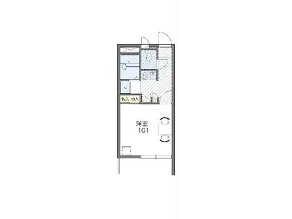 レオパレスARKADIA(1K/3階)の間取り写真