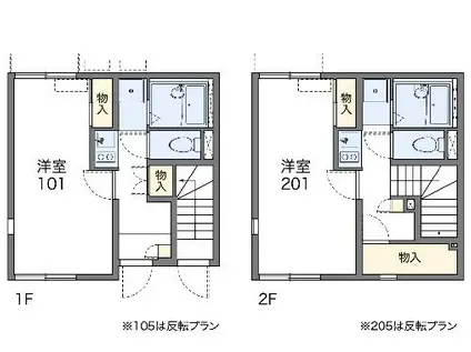 レオネクストプレシーウ(1K/1階)の間取り写真