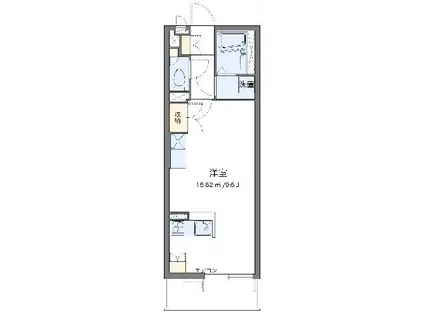 レオネクストヴィーブルⅢ(ワンルーム/1階)の間取り写真