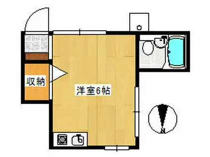 メゾン旭(ワンルーム/1階)の間取り写真