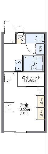 レオパレスプリマベーラ(1K/1階)の間取り写真