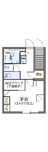 レオパレスエトワールB(1K/1階)の間取り写真
