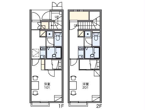 レオネクストE HOUSE(1K/1階)の間取り写真