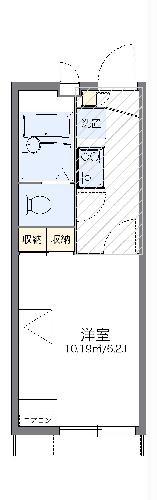 レオパレスカトレア(1K/1階)の間取り写真
