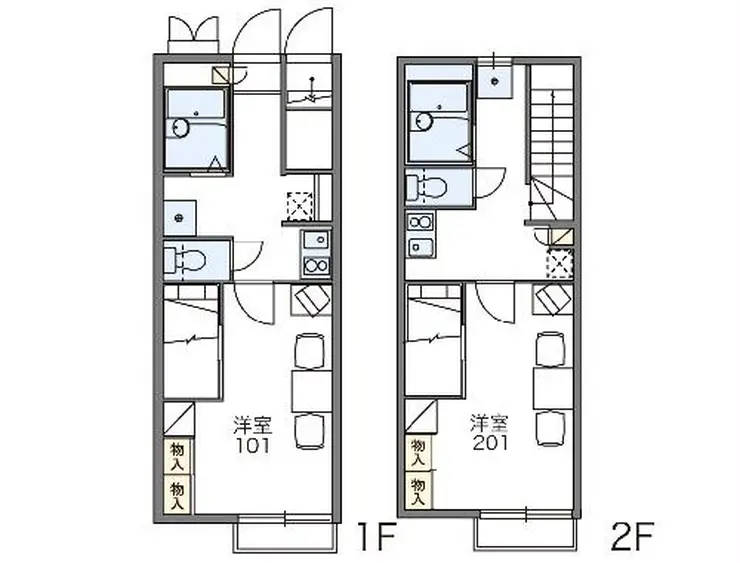 レオパレスジョーヌ 2階階 間取り