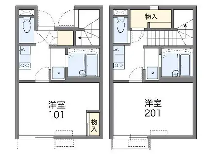 レオネクストらん(1K/2階)の間取り写真