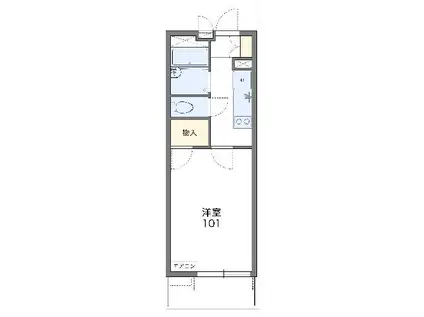 レオパレスしろがね(1K/3階)の間取り写真