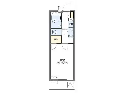 レオパレスしろがね(1K/3階)の間取り写真