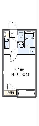 レオネクストメゾンド フルール(1K/2階)の間取り写真