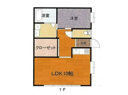 COMFORT(1LDK/1階)の間取り写真