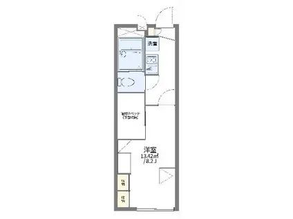 レオパレスサンライズ土屋(1K/1階)の間取り写真