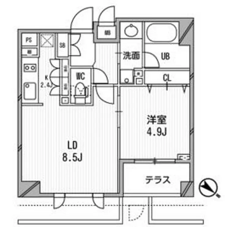 クリオ渋谷ラモード 1階階 間取り