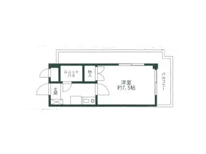 フォート金沢八景相川ビルⅡ(1K/4階)の間取り写真