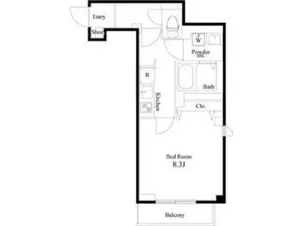 プラージュ早稲田(1K/2階)の間取り写真