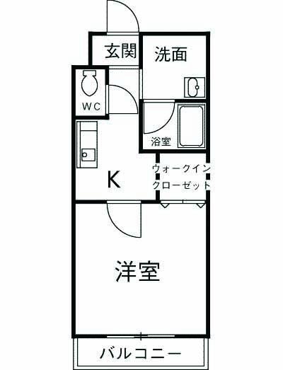ROYS(1K/6階)の間取り写真