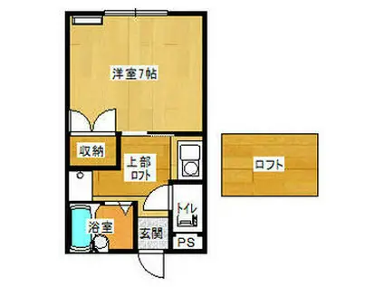 スカイハイツおゆみ野Ⅰ(1K/1階)の間取り写真