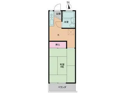 ハイムYTYⅡ(1K/1階)の間取り写真