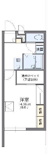 レオパレスラメルシエル(1K/3階)の間取り写真