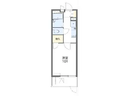 レオパレスノンノミーオ(1K/3階)の間取り写真