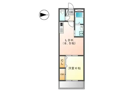 サンシャイン棚橋A(1LDK/2階)の間取り写真