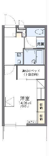 レオパレスGREENHILLS(1K/2階)の間取り写真