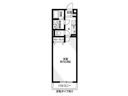 アムール日進Ⅱ(1K/1階)の間取り写真