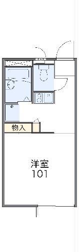 レオパレス一穂Ⅱ(1K/2階)の間取り写真