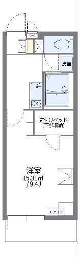レオパレスジョセリーヌ(1K/1階)の間取り写真