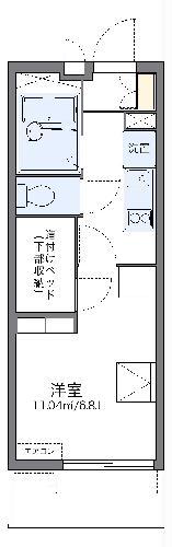 レオパレスウィン ネクスト(1K/1階)の間取り写真